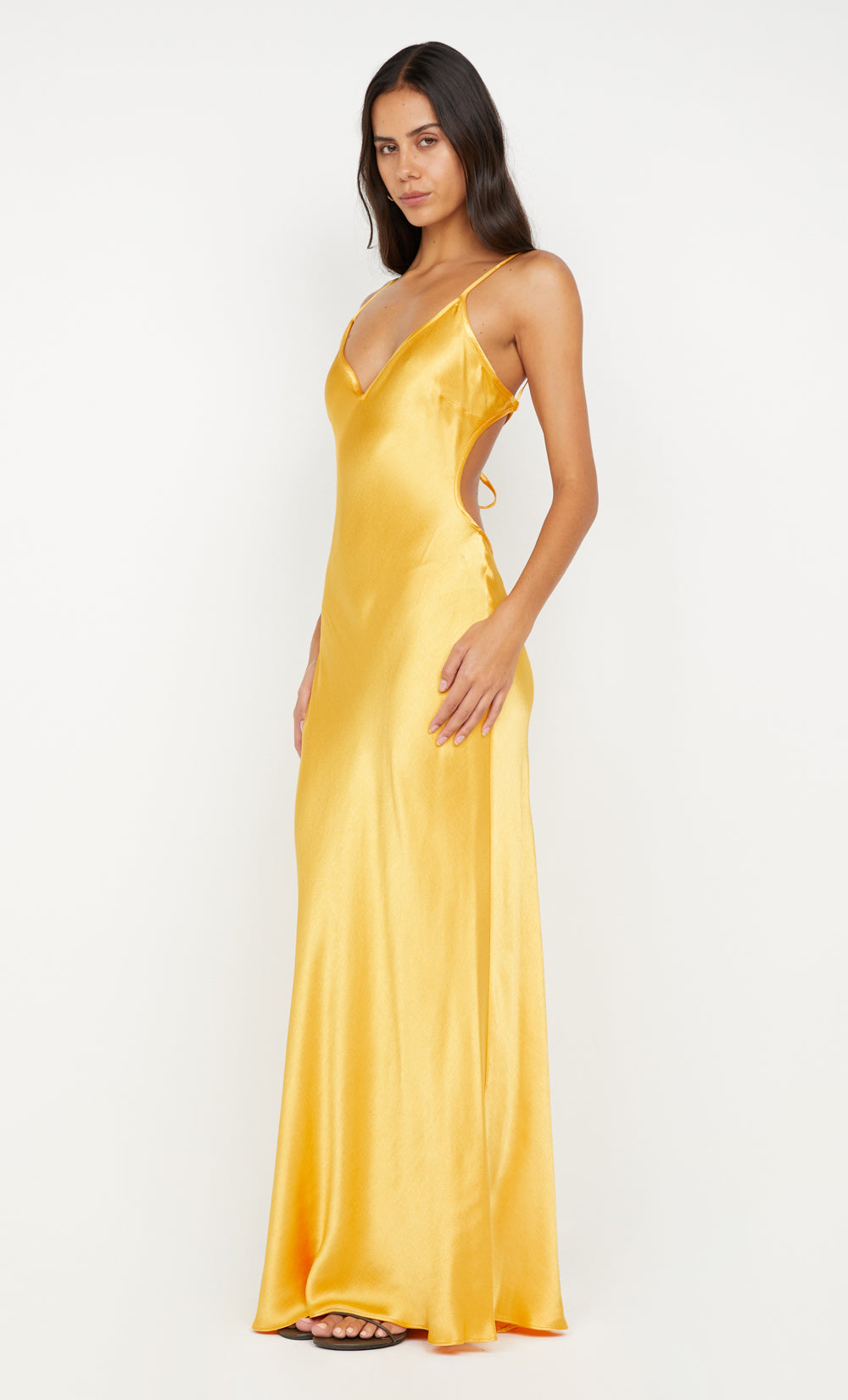fitted lace wedding dress Mango Long Satin Textured Maxi Dress – MOTHER OF
