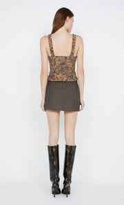 SUNSET RIDER BUSTIER - ROSE JACQUARD