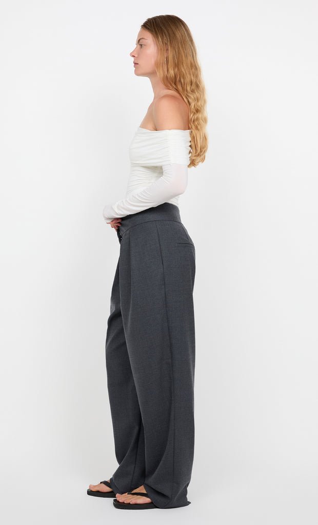 TILLIE DRAPE TOP - WHITE