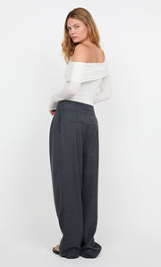 TILLIE DRAPE TOP - WHITE