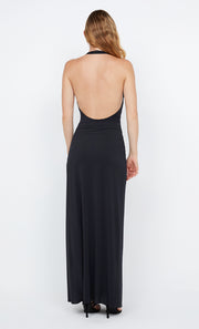 TILLIE DRAPE MAXI DRESS - BLACK