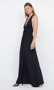 TILLIE DRAPE MAXI DRESS - BLACK