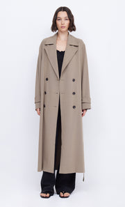 Yvonne Trench Coat in Taupe by Bec + Bridge