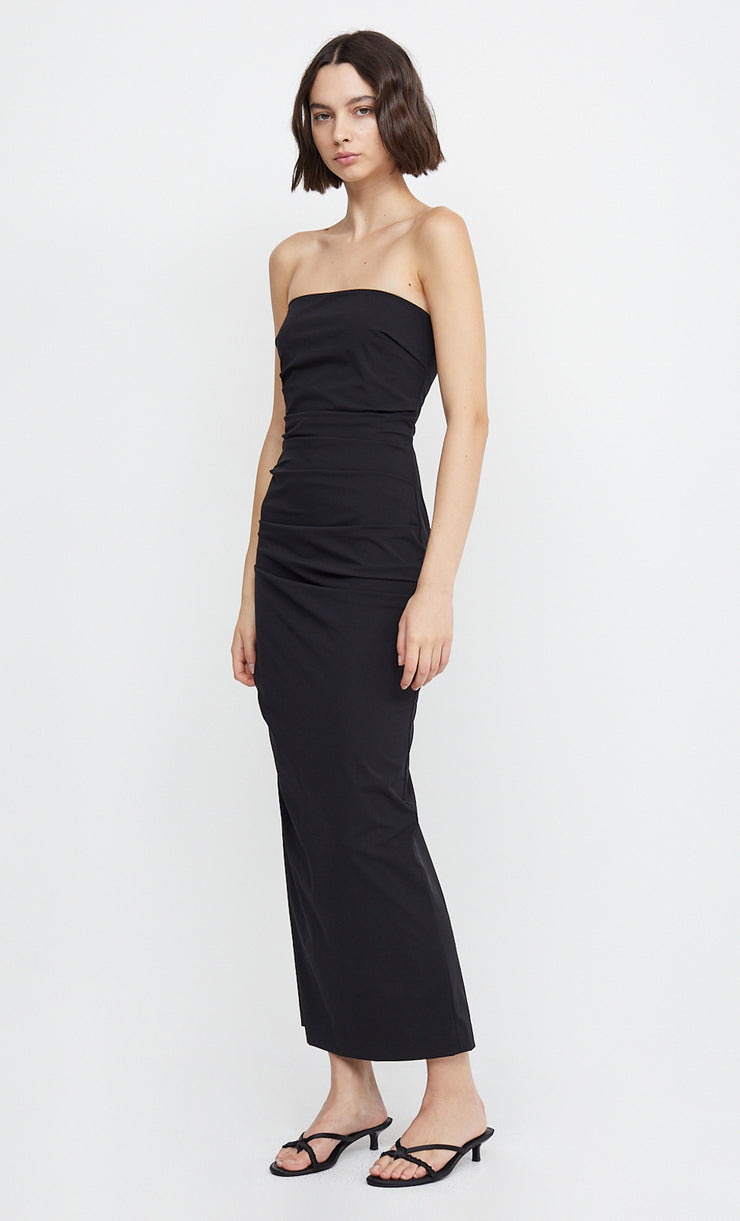 ZELIE STRAPLESS MAXI DRESS - BLACK
