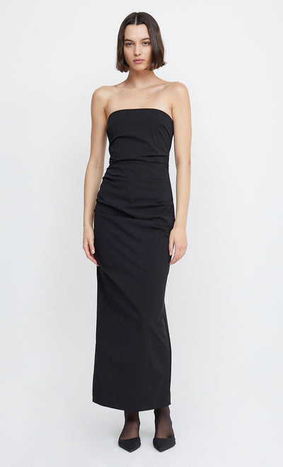 ZELIE STRAPLESS MAXI DRESS - BLACK