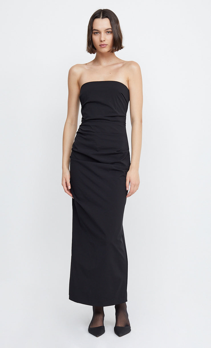 ZELIE STRAPLESS MAXI DRESS - BLACK