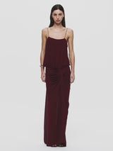 KORA BLOUSON MAXI DRESS - PLUM