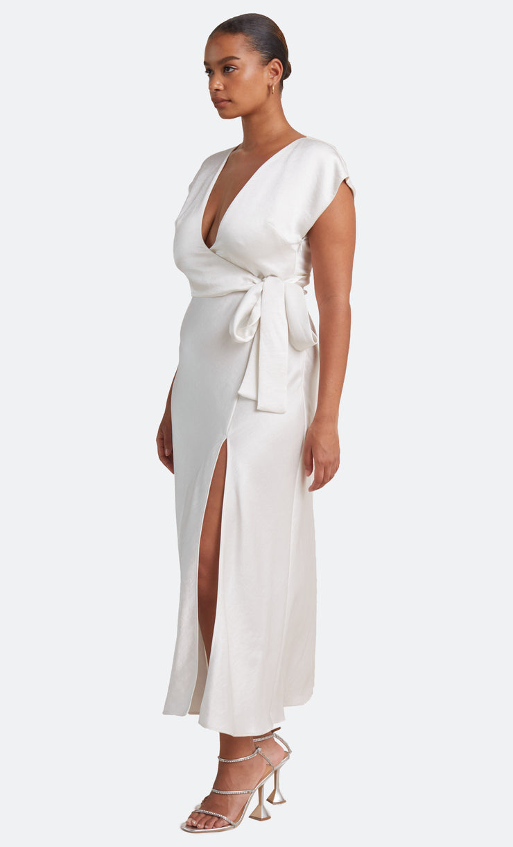 THE DREAMER WRAP DRESS - IVORY – BEC + BRIDGE US