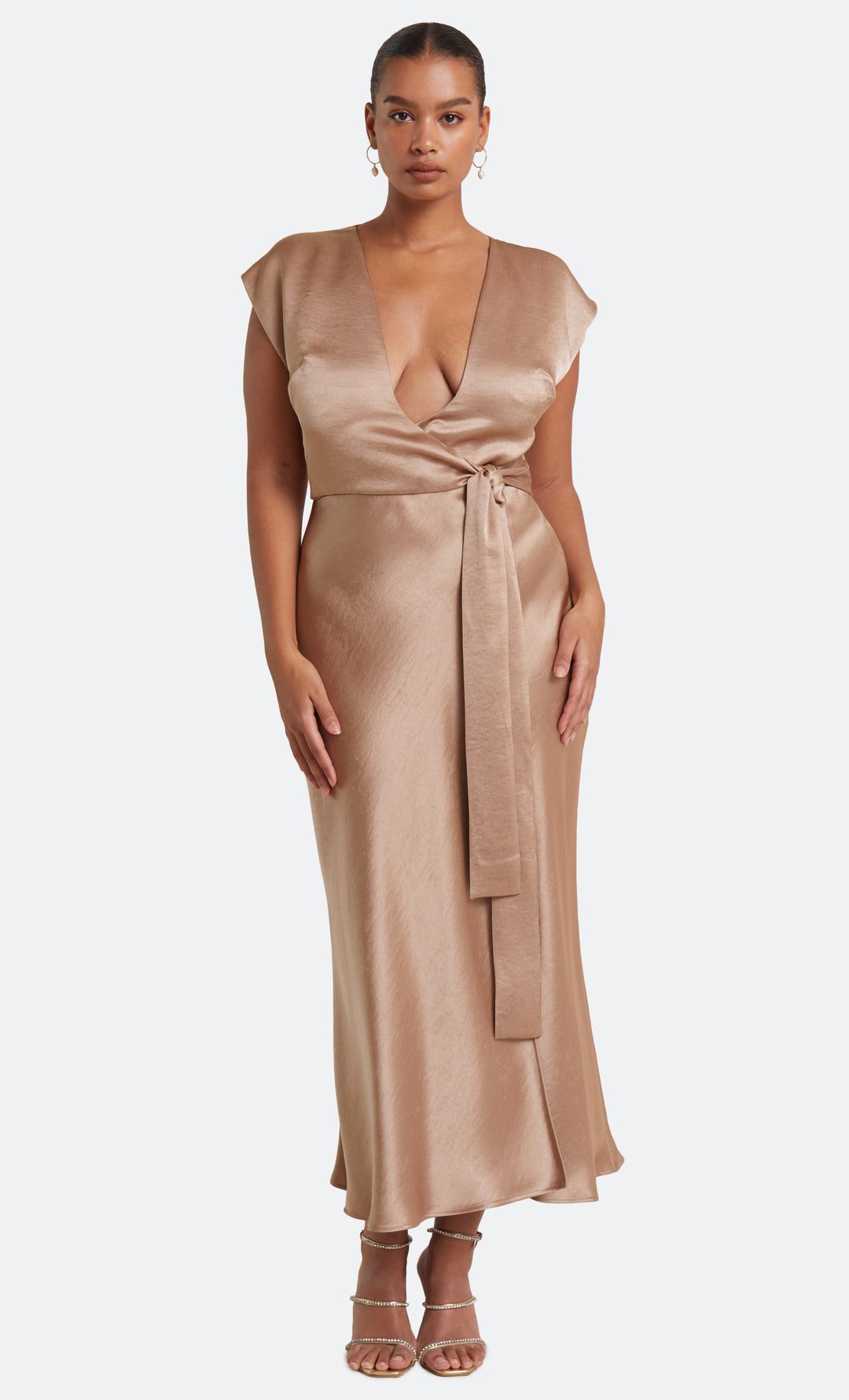 Dreamer Wrap Dress in Golden - BEC + BRIDGE BEC + BRIDGE US Dreamer Wrap Dress in Golden - BEC + BRIDGE BEC + BRIDGE US