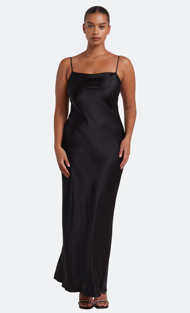 the dreamer tie dress black