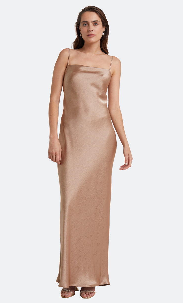 THE DREAMER TIE DRESS - GOLDEN