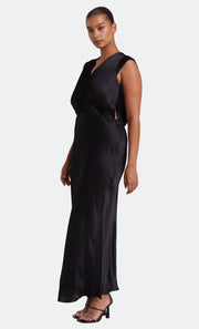 Moon Dancce Maxi V Neck Bridesmaid Formal Dress in Black by Bec + Bridge