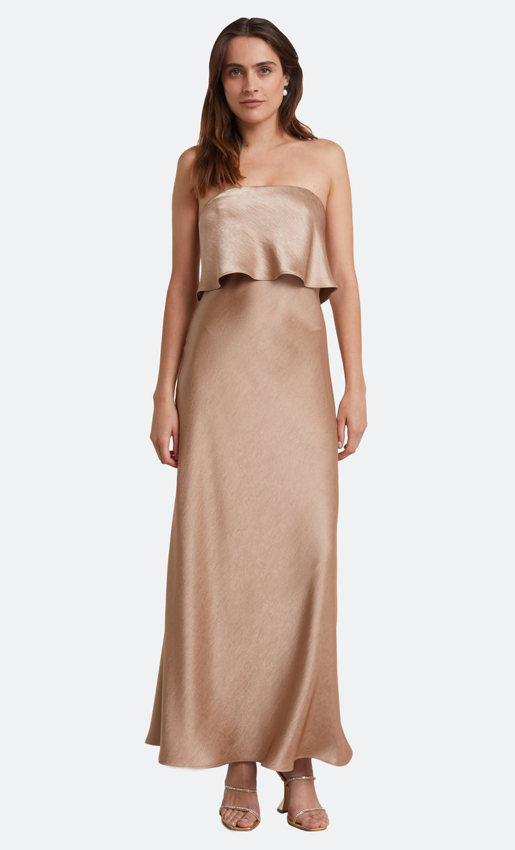 THE DREAMER OVERLAY DRESS  - GOLDEN