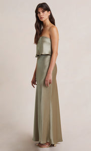 THE DREAMER STRAPLESS TOP  - SAGE