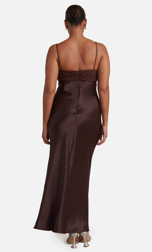JULIETA MAXI DRESS - CHOCOLATE