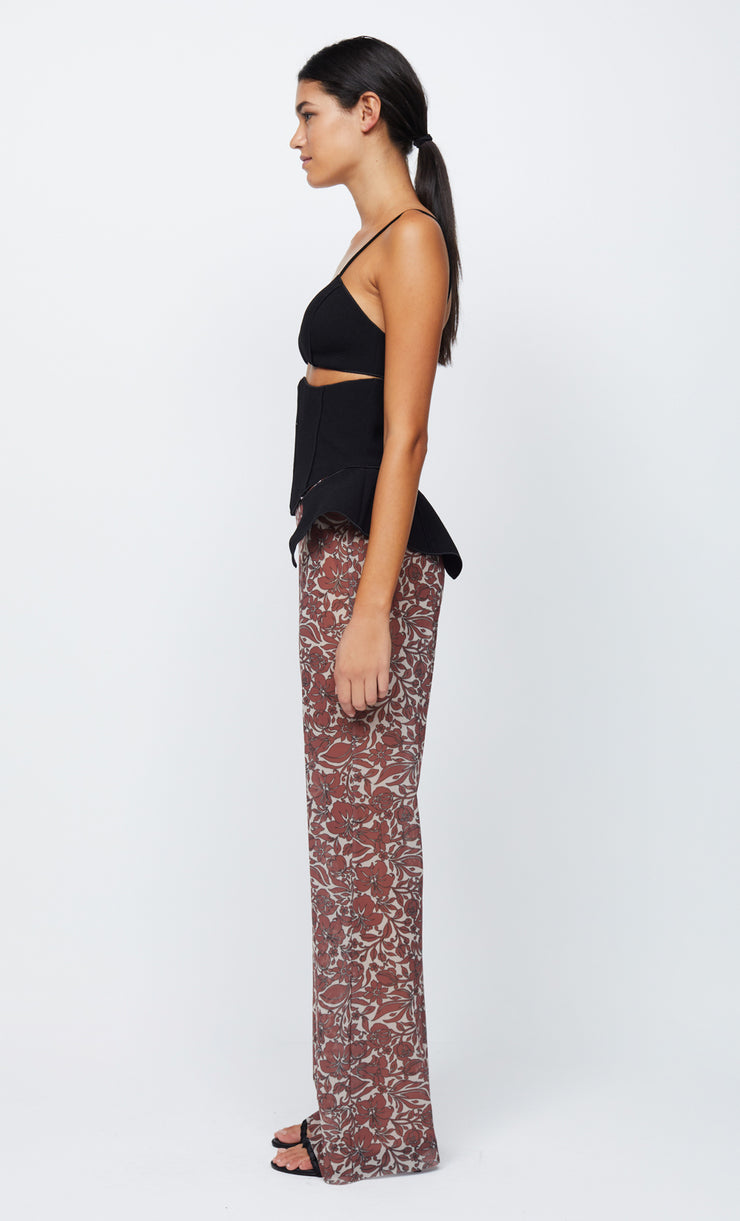 DEON PEPLUM TOP - BLACK