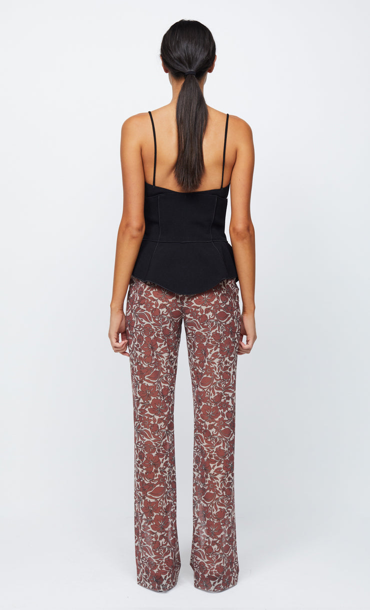 DEON PEPLUM TOP - BLACK