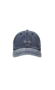 SMALL B+B CAP - WASHED INDIGO/IVORY