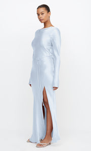 Moon Dance Long Sleeve Formal Bridesmaid Dress in Dusty Blue by Bec + Bridge