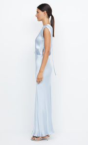 Moon Dance Maxi Dress in Dusty Blue Silk Bridesmaid Dress by Bec + Bridge