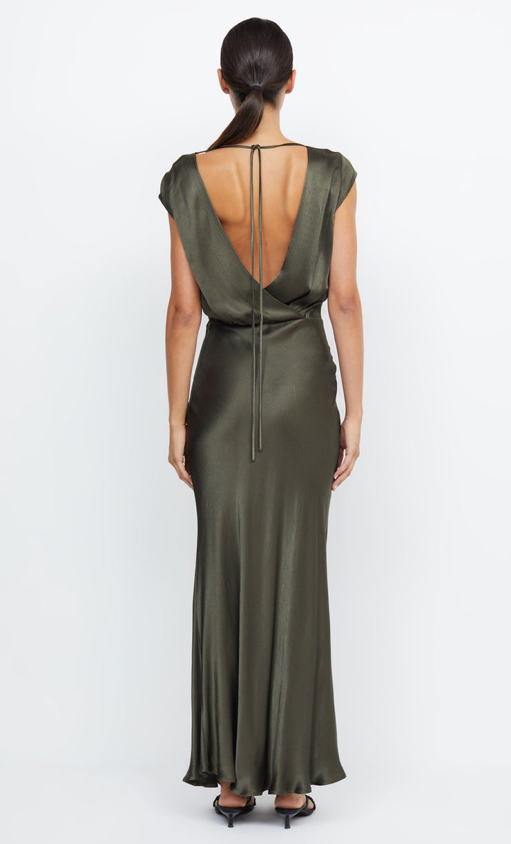 Moon Dance Maxi Formal Bridesmaid Dress in Dark Willow Green by Bec + Bridge