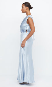 Moon Dance Maxi Dress in Dusty Blue Silk Bridesmaid Dress by Bec + Bridge