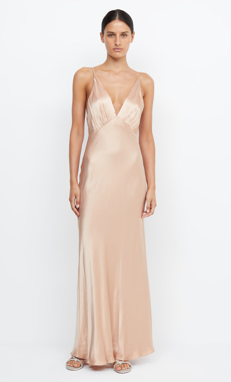 MOON DANCE V MAXI DRESS - ROSE GOLD