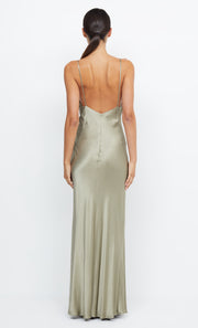 Moon Dance V Neck Maxi Formal Bridesmaid Dress in Sage Green by Bec + Bridge