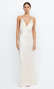 Moon Dance V Maxi Dress in Sand Off White Bridal Bridesmaid Dress by Bec + Bridge