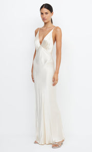 Moon Dance V Maxi Dress in Sand Off White Bridal Bridesmaid Dress by Bec + Bridge