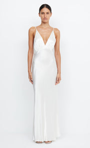 Moon Dance V Neck Maxi Bridal Bridesmaid Dress in Ivory White by Bec + Bridge