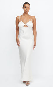 ADORE TIE MAXI DRESS - CREAM