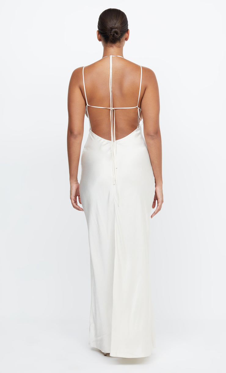 ADORE TIE MAXI DRESS - CREAM