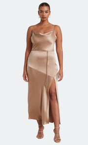 MOON DANCE MIDI DRESS - GOLDEN