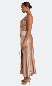 MOON DANCE MIDI DRESS - GOLDEN