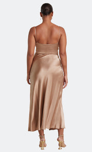 MOON DANCE MIDI DRESS - GOLDEN
