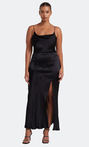 MOON DANCE MIDI DRESS - BLACK