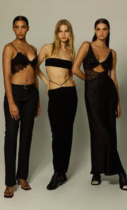 CAMILLE MAXI DRESS - BLACK/BLACK