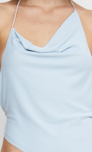 LEXIE HALTER TOP - ICE BLUE