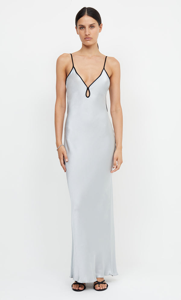 CEDAR CITY MAXI DRESS - SILVER/BLACK
