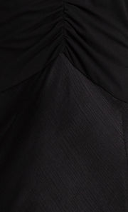 MYA LONG SLEEVE MAXI DRESS - BLACK