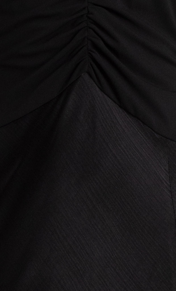 MYA LONG SLEEVE MAXI DRESS - BLACK