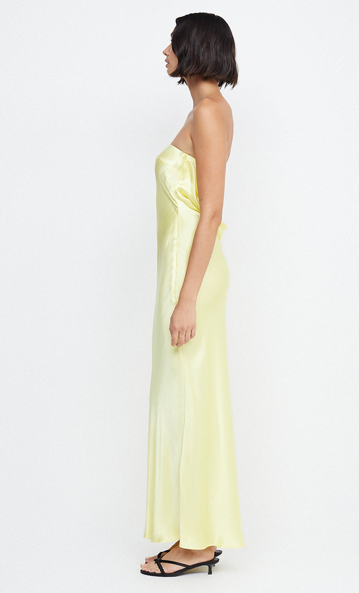 MOON DANCE STRAPLESS DRESS - CITRON