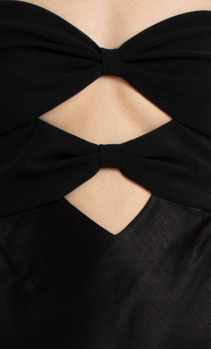 HALLE STRAPLESS DRESS - BLACK