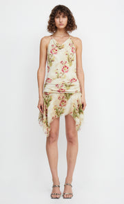 MONETTE HALTER MINI DRESS - GENEVIVE FLORAL
