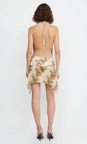 MONETTE HALTER MINI DRESS - GENEVIVE FLORAL