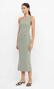 Be Mine Asym Formal Midi Bridesmaid Dress in Sage Green by Bec + Bridge