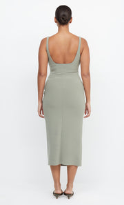 BE MINE SQUARE NECK DRESS - SAGE