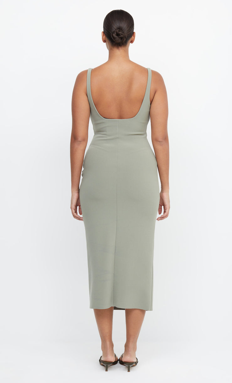 BE MINE SQUARE NECK DRESS - SAGE