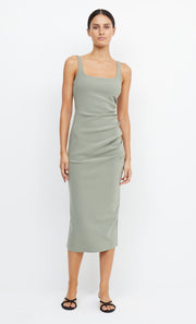 BE MINE SQUARE NECK DRESS - SAGE
